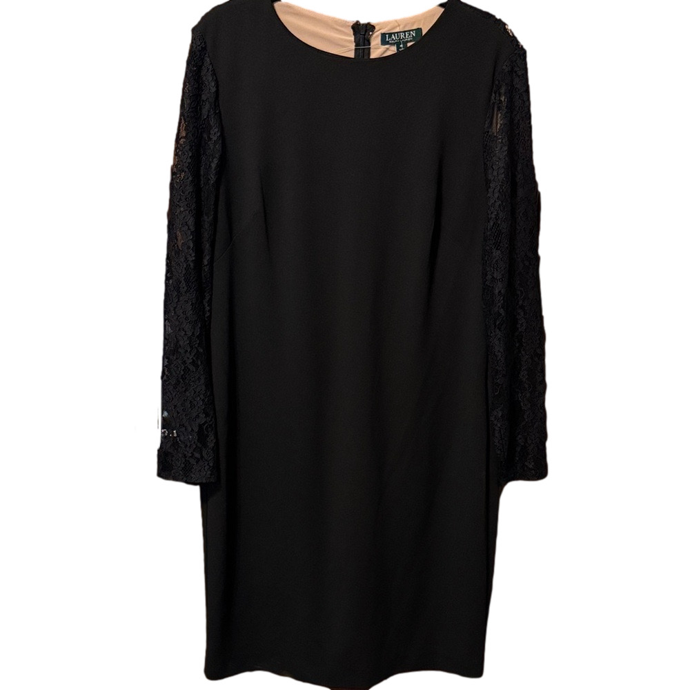 Lauren Ralph Lauren Black Long Sleeve Dress NWOT